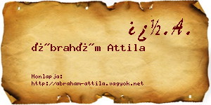 Ábrahám Attila névjegykártya