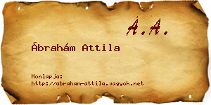 Ábrahám Attila névjegykártya