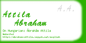 attila abraham business card